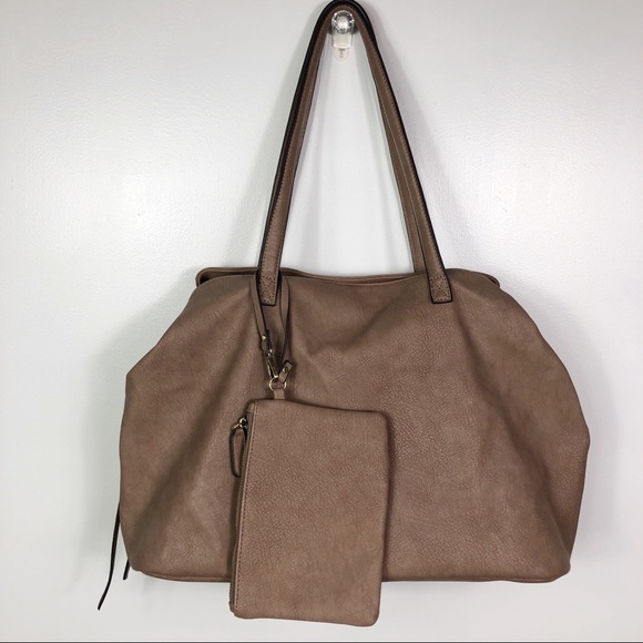 Antik Kraft Handbags - Antik Kraft large, taupe, vegan leather bag